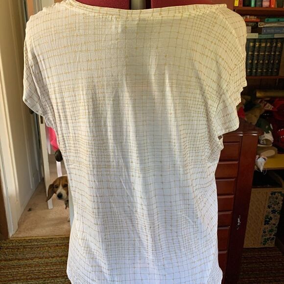 Nue Option beige/white lightweight shirt size XL - Picture 4 of 6